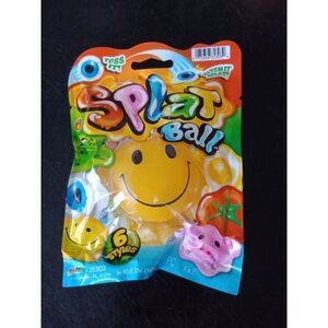 Yellow Happy Smiley Face Splat Ball Stress Relief